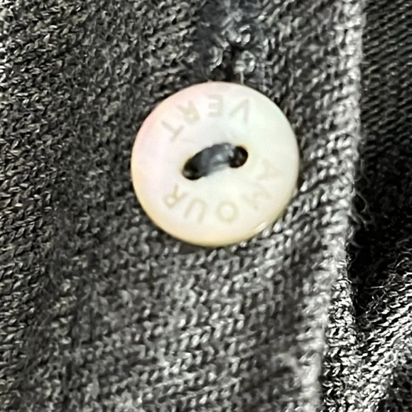 Amour Vert Belted Wrap Top in Grey - NWOT - Size XS - Picture 7 of 8